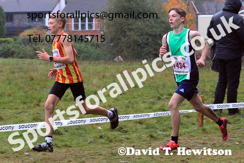 Boys Under-13s 2023 National Cross Country Relays, Berry Hill Park, Mansfield.  Photo: David T. Hewitson/Sports for All Pics